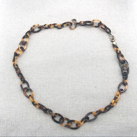 Tortoise Shell link necklace - Picture 2 of 3